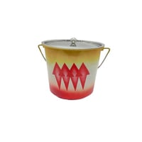 سطل استيل نقش غضار ( احمر )