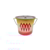 سطل استيل نقش غضار ( احمر )