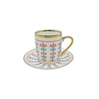 كوب الطيبين سيراميك احمر اخضر بصحن