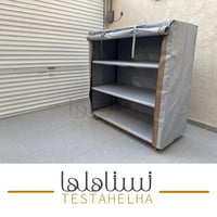 دولاب عزبة 3 ارفف متنقل (صغير رصاصي)