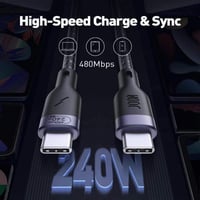 جودا | سلك قماش تايب سي بقوة 240 واط وطول 2 متر