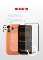 بكج حماية 3 في 1 أيفون 17 برو شفاف (كفر , حماية شا...