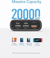 جيبل - بطاريه متنقله سعه 20 الف ملي أمبير بقوه 22....