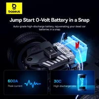 بيسوس - مشغل سياره 4 في 1 (مشغل سياره +منفاخ هواء...