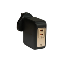 شاحن جداري سريع بقوة 100 واط بتقنية GaN بمنفذي USB...