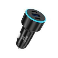 تن بلس - شاحن سياره بمنفذين Pd ومنفذ USB بقوه 60W