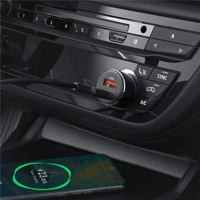 آيس فاست - شاحن سيارة AceFast بمنفذ تايب سي ومنفذ...