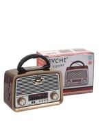 راديو كلاسيكي خشبي محمول بتقنية البلوتوث و USB بتص...