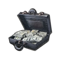 شنطة دولارات ملصق معدن 3M