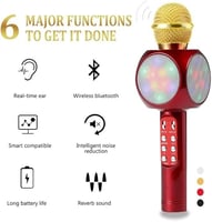 Hi - fi - ميكروفون لاسلكي متكامل بلوتوث للهاتف الم...