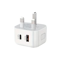 شاحن جداري بمنفذين شحن (USB - USB-C )