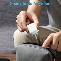 DENX - شاحن منزلي سريع المنافذ: USB + Type-C م/DX2...