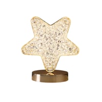 اباجورة مصباح كريستالي على شكل نجمة بإضاءة دافئة