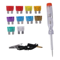 مجموعة فيوزات للسيارة مع جهاز فحص | 10 قطع م/0215