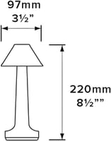 اباجورة مصباح طاولة LED مزود بمستشعر يعمل باللمس ذ...