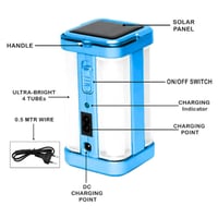 مصباح طوارئ LED قابل للشحن بالطاقة الشمسية HG DUE...