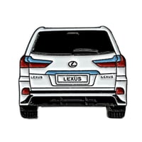 خلفية لكزس ابيض ملصق معدن 3M