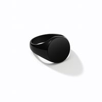 خاتم من ستانلس ستيل لون اسود بمقاسات متعدد