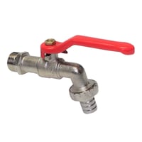 حنفية معدنية بمقبض أحمر لتوصيل الخرطوم م/TC291