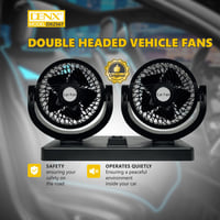 DENX - مروحة سيارة دبل بقوة 12V م/DX2567 ماركة دين...