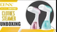DENX - كاوية بخار محمولة 1500 واط للملابس لون بنكي...