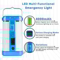 مصباح طوارئ LED قابل للشحن بالطاقة الشمسية HG DUE...