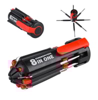 مجموعة مفكات 8in1 مدمجة مع كشاف بطاريات