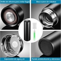 مطارة ستيل بشاشة رقمية LED تحفض الحار والبارد