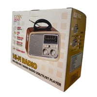 DENX- راديو متنقل كلاسيكي مع مكبر صوت يعمل بالبلوت...