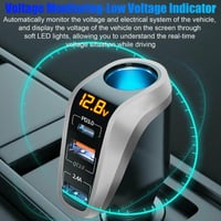 DENX - شاحن سيارة مع فتحة اضافية ثلاثي المنافذ م/D...