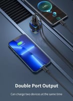 WINMAX - شاحن سيارة بمنفذين USB مع منفذ USB-C