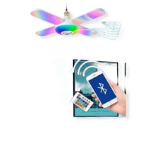 لمبة سقف موسيقية ذكية RGB مروحية