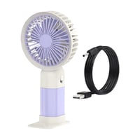 مروحة مع بطارية مدمجة قابلة للشحن