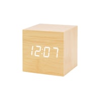 ساعة طاولة خشبية رقمية شكل مربع HY008