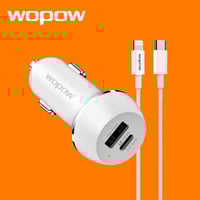 wopow - شاحن سياره منفذين USB A+C بقوة 38 واط DQ00...