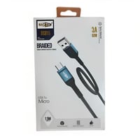 BASTEC - كيبل شحن مايكرو 1.5متر قماش م/BC015 ماركة...