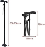 عكاز قابل للطي مع ضوء LED