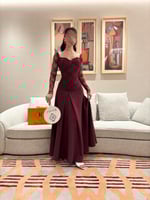 فستان سهره خمري فخم