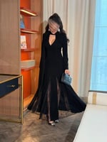 فستان اسود كريب