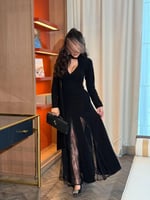 فستان اسود كريب