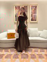 فستان بني سهره انيق