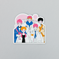 ملصق واحد صغير