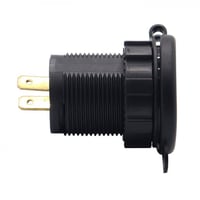 منفذ طبلون USB دائري مع مقياس رقمي بقوة 2.1A بغطاء