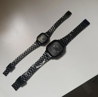 طقم ساعات كاسيو بشعار المملكة ( أسود )