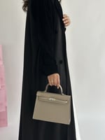 عباية سوداء مخمل و شامواه - G205