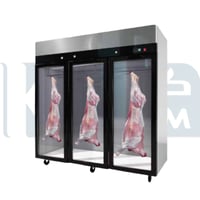 ثلاجة عرض لحوم بانكول 3 باب زجاج - ستيل