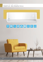 مكيف ماندو بلس سبليت جداري 24 بارد فقط قدرة تبريد...