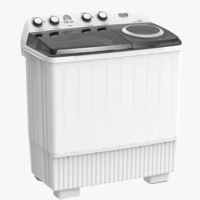 غسالة جنرال جولدي 10 كيلو حوضين, ابيض