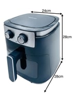 قلاية بدون زيت جي في سي برو اسود 7 لتر - 1250 واط