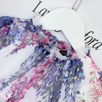 فستان بناتي مورد مع حزام على الوسط